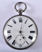 A Victorian Sterling Silver Gents Antique Open Face Fusee POCKET WATCH. Hallmarked London 1855.