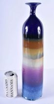 A LARGE CHINESE STUDIO PORCELAIN CERAMIC VASE painted with a rainbow affect drip glaze. 42 cm high.