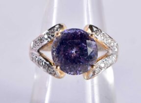A 9CT DIAMOND AND TANZANITE RING approx 4.70 ct. N.