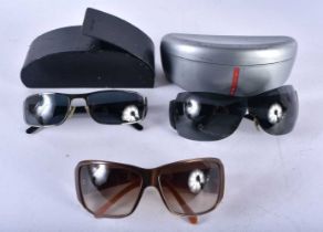 Three Pairs of Prada Sunglasses, Two with Cases (3)