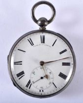 A Victorian VINER & CO LONDON Sterling Silver Gents Antique Open Face POCKET WATCH . Hallmarked