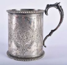 A Victorian Silver Christening Mug by Richards & Brown (Edward Charles Brown), Hallmarked London