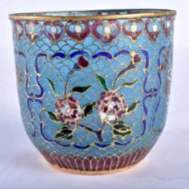 A LATE 19TH CENTURY CHINESE PLIQUE A JOUR ENAMEL BOWL Late Qing, decorated with foliage and vines. 7
