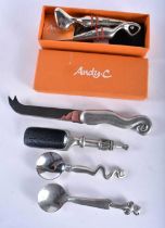 ASSORTED STYLISH CUTLERY. 525 grams. Largest 20 cm long. (qty)