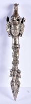 TIBETAN BUDDHIST PHURBA / KILA RITUALISTIC DAGGER.  The metal daggers decorated with various heads