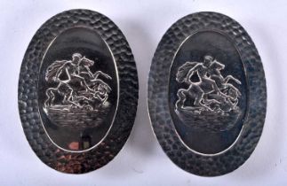 A Pair of Silver Buckles. Hallmarked Birmingham 1992. 6.5cm x 4.7cm, total weight 107g (2)