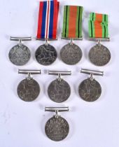 Four Defence Medals and Four 1939 - 1945 War Medals - not inscribed (8)