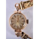 A VINTAGE 9CT GOLD TUDOR WRIST WATCH. 14.2 grams overall. 1.75 cm wide inc crown.