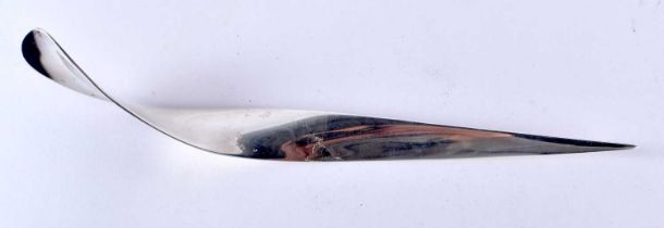 A DANISH GEORG JENSEN SILVER TORUN LETTER OPENER of stylised form. 59 grams. 22 cm long. Note: