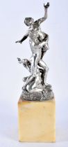 AN EARLY 20TH CENTURY ITALIAN SILVER FIGURE OF THE RAPE OF SABINE modelled after the bronze