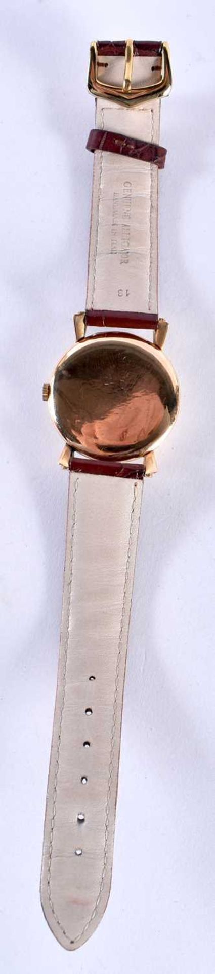 A VINTAGE 18CT GOLD OMEGA WRIST WATCH. 33.1 grams overall. 3.25 cm wide inc crown. - Image 4 of 4