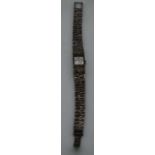 A SILVER ACCURIST WRISTWATCH. 34 grams. 1.25cm inc crown, strap 15.5 cm.