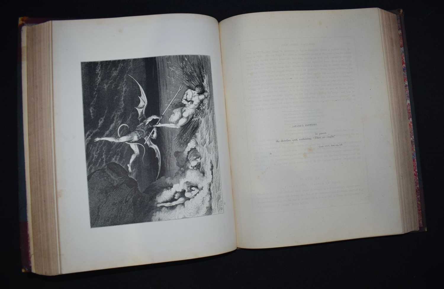 Dore Gallery book with Bible illustrations with 125 engravings by Gustave Doré, published in 1866. 7 - Image 5 of 8