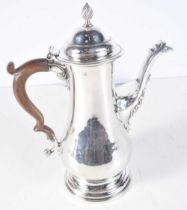 A Georgian Silver Coffee Pot Hallmarked London 1768. 25cm x 20 cm x 10.5 cm, weight 669g