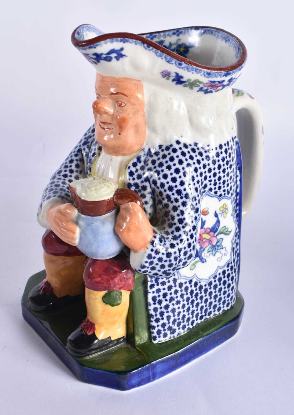 A selection of pottery and art pottery, seven pieces including a Spode toby jug. Jug 18.5 x 13 cm ( - Image 16 of 19