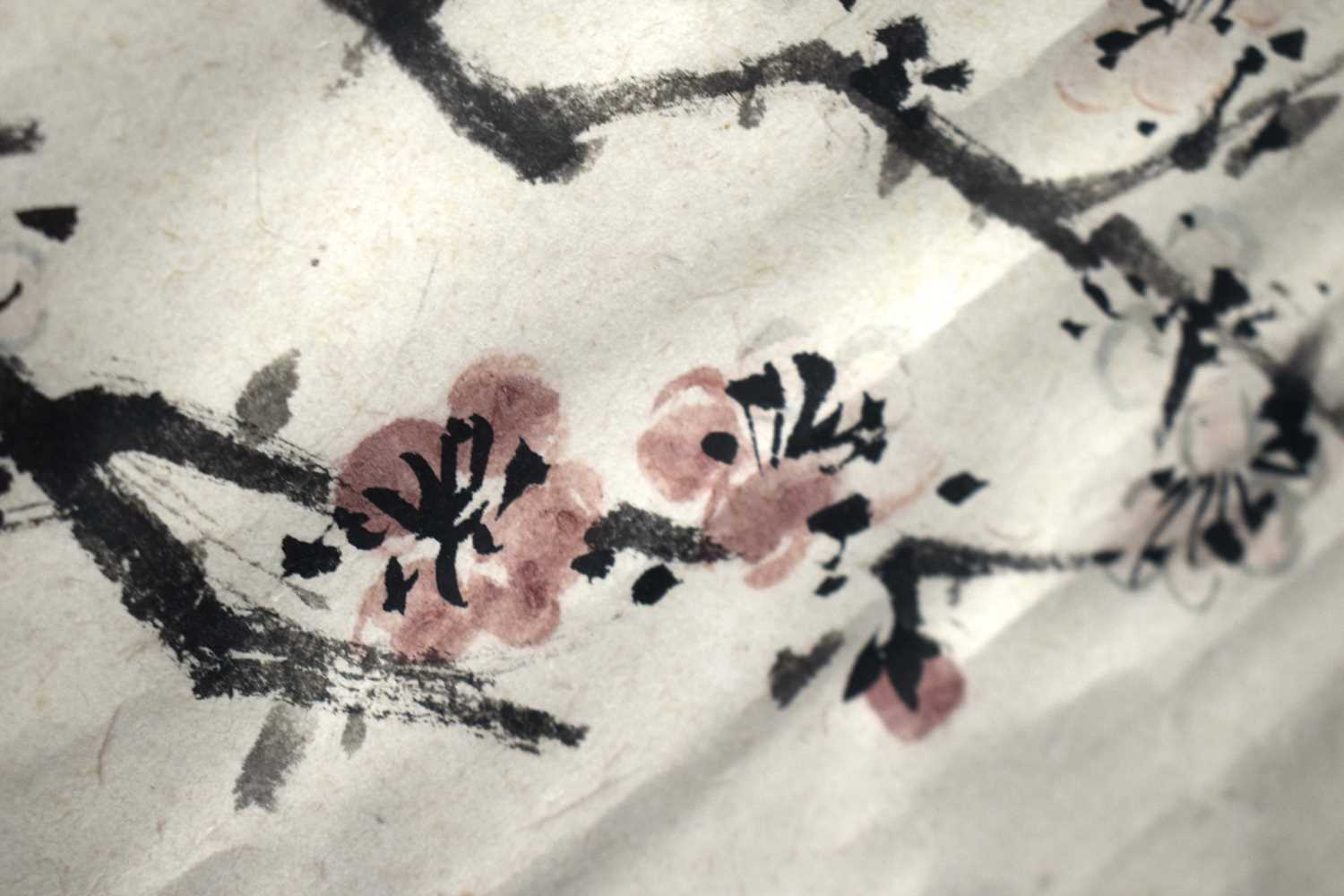 Attributed to Wu Chang Shuo (1844-1927) Watercolour, Flowering branches. 114 cm x 44 cm. - Image 15 of 22