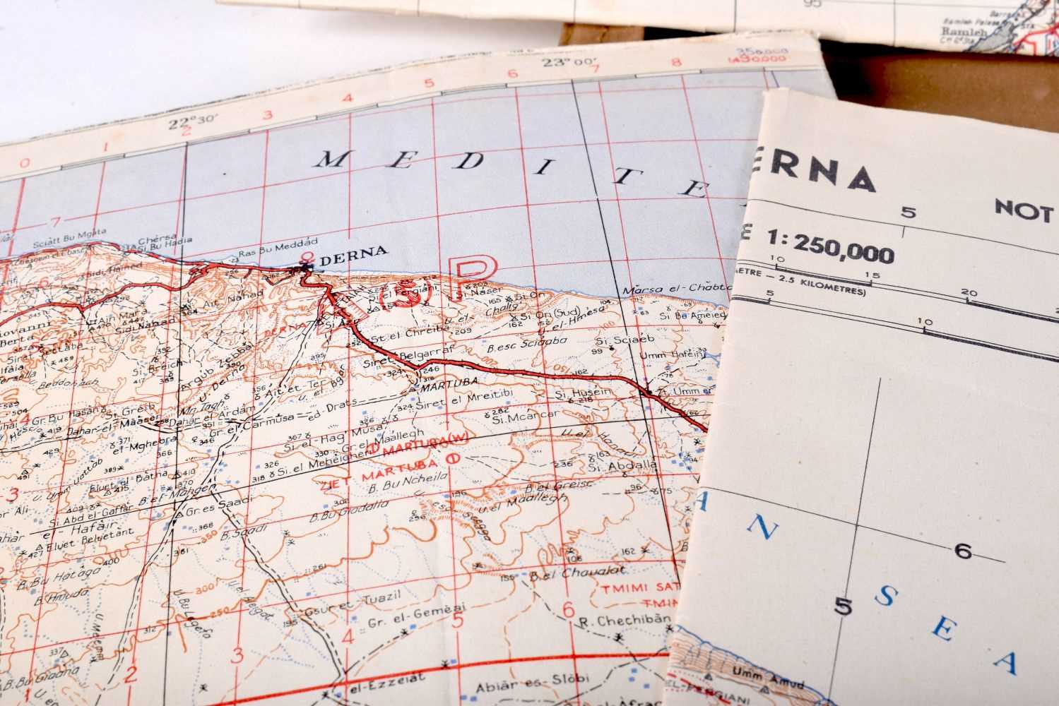 A rare collection of WW2 Maps of the Tobruk together with canvas map case - Image 6 of 30