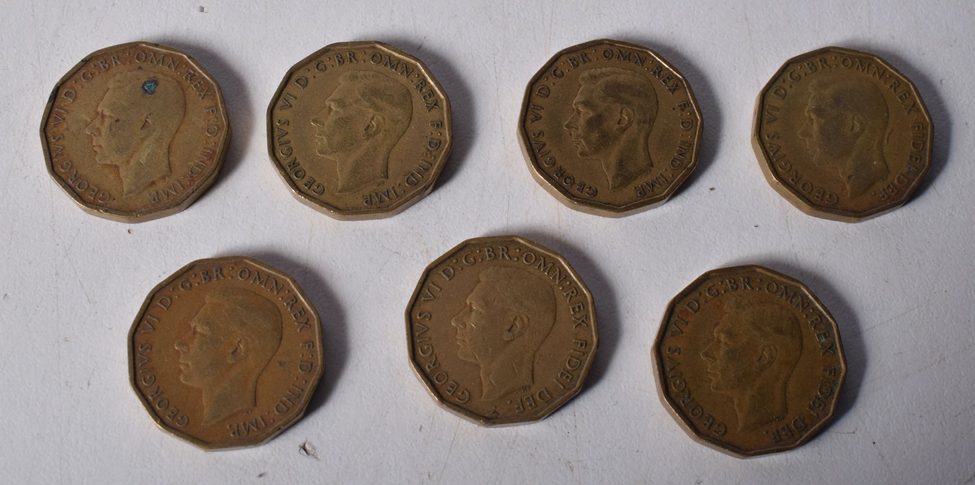 A collection of George VI threepence coins 1937, 1941, 1943,1944, 1952 x 3 (7). - Image 4 of 4