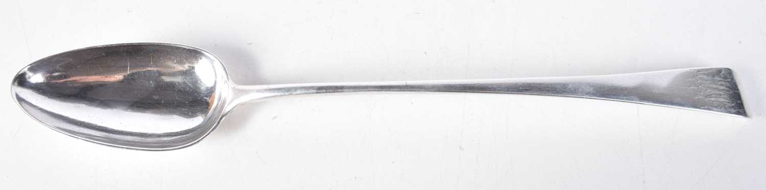 A Georgian Silver Basting Spoon by Solomon Hougham. Hallmarked London 1795. 30.5 cm x 5 cm, weight