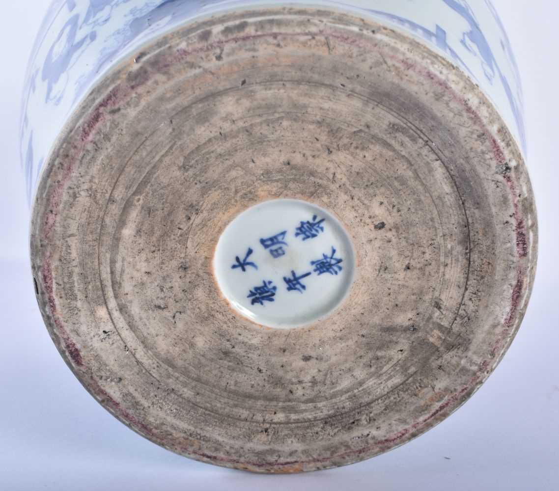 A CHINESE BLUE AND WHITE 100 BOYS PORCELAIN VASE probably 19th century, bearing King marks to - Image 5 of 5