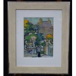 A framed Scottish Colourist oil on board 40 x 29 cm.