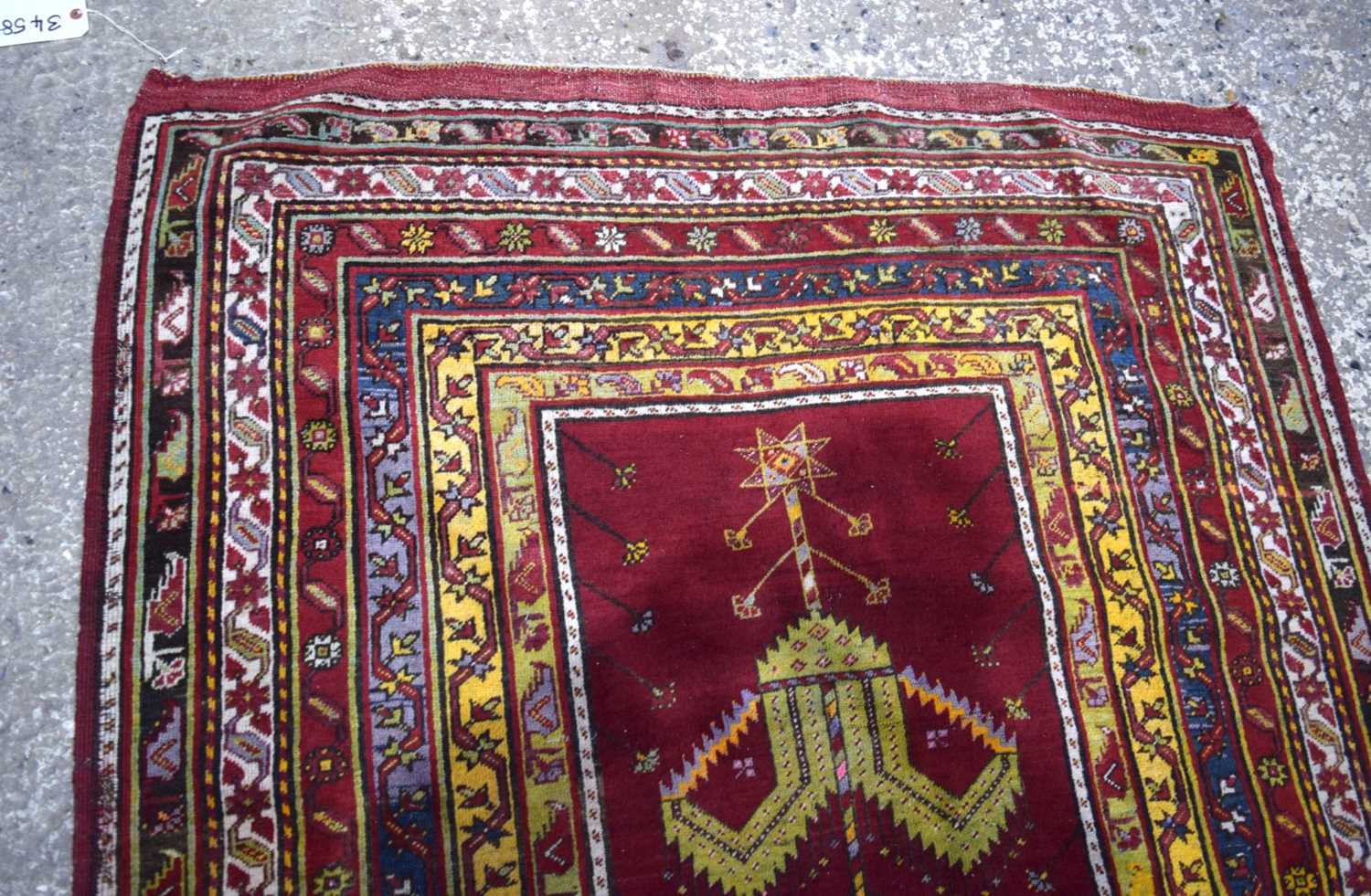 An Anatolian prayer rug 230 x 142 cm. - Image 8 of 20