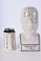 A porcelain Phrenology head 23 cm