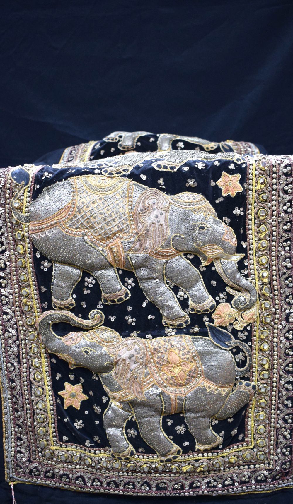 An Embroidered South East Asian Elephant wall hanging 104 x 60 cm. - Image 11 of 12