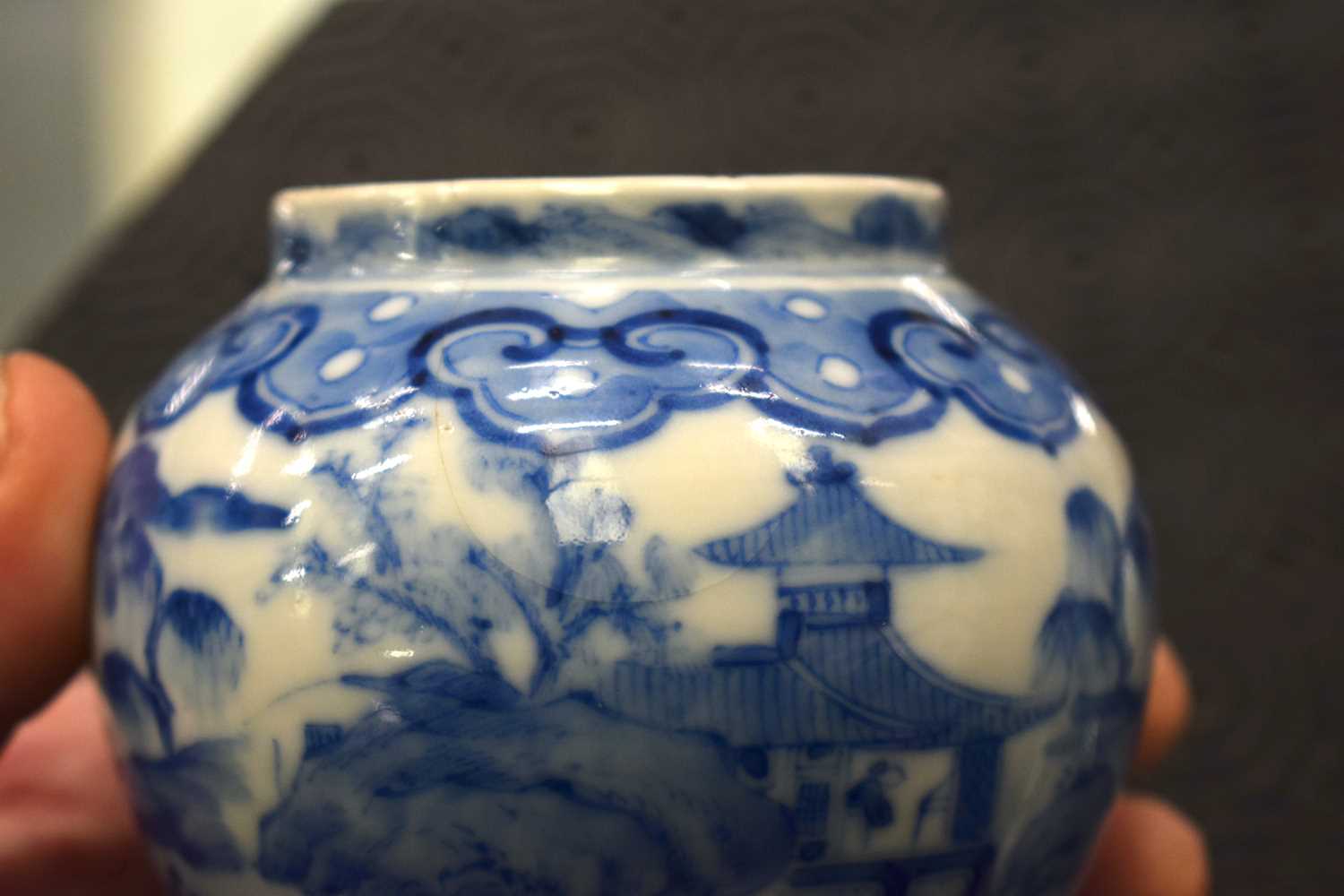 A 19TH CENTURY CHINESE BLUE AND WHITE PORCELAIN JAR bearing Kangxi marks to base, together with a - Image 12 of 27