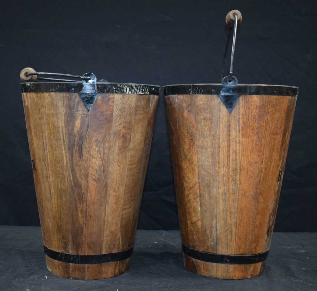 A pair of wooden Champagne buckets 40 cm.(2) - Image 3 of 4