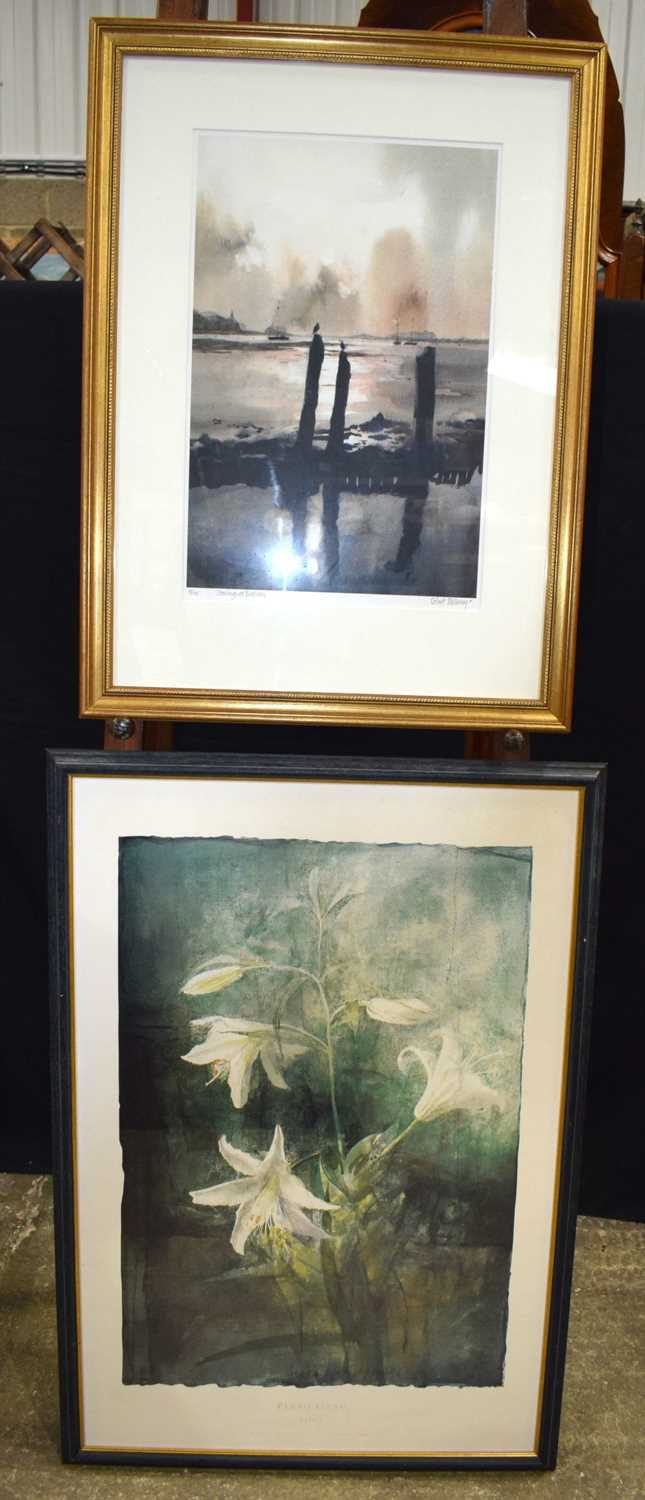 A large framed print by Robert Bellamy " Starlings at Bosham"together with another print by Pedro - Bild 2 aus 12