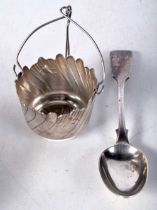 A Victorian Silver Spoon by Josiah Williams & Co. Hallmarked Exeter 1855 together with a Teapot