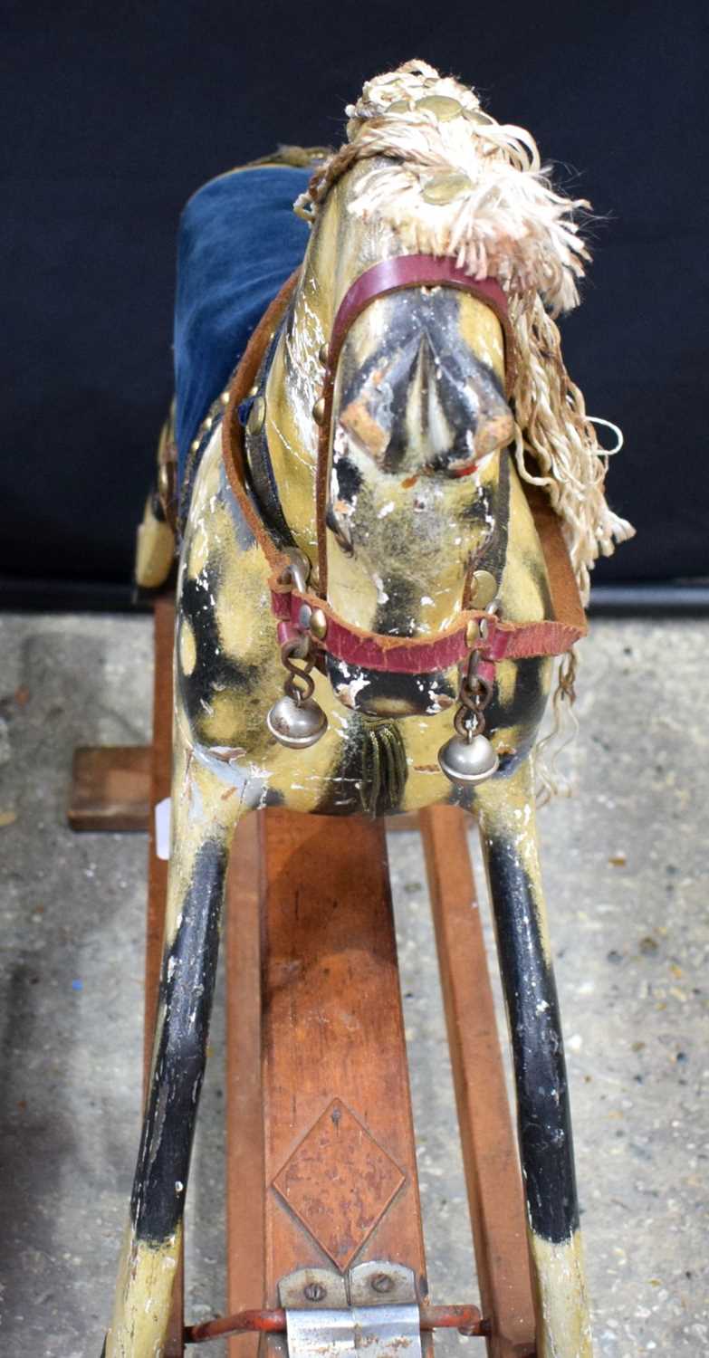 A Vintage wooden rocking horse 82 x 100 cm. - Image 4 of 24