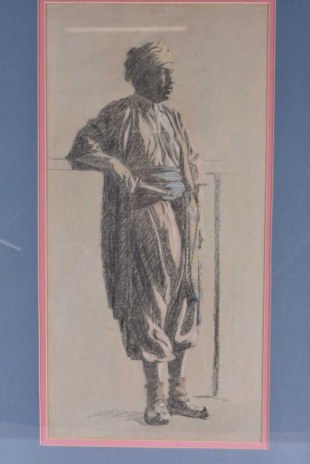 Framed Print of an Arab Male Holding a Knife. Frame 62cm x 42cm - Image 2 of 3