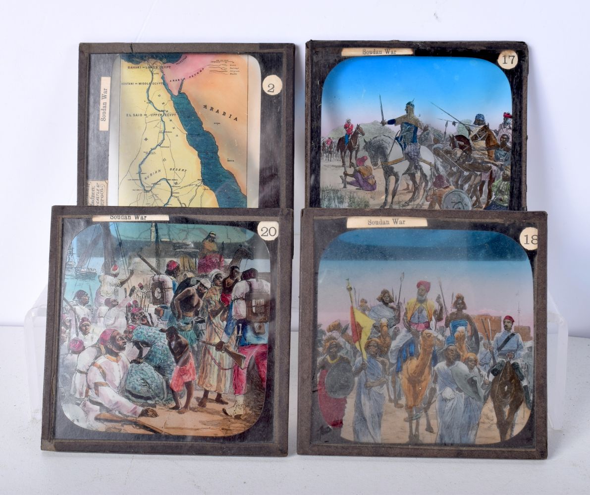 A good collection of magic lantern slides depicting locations and scenes from the Sudan war ( 47) - Image 5 of 6