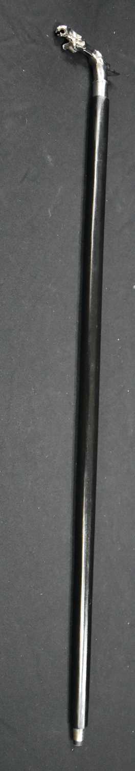 A walking cane with a Chrome Jaguar mascot handle 91 cm - Image 2 of 8