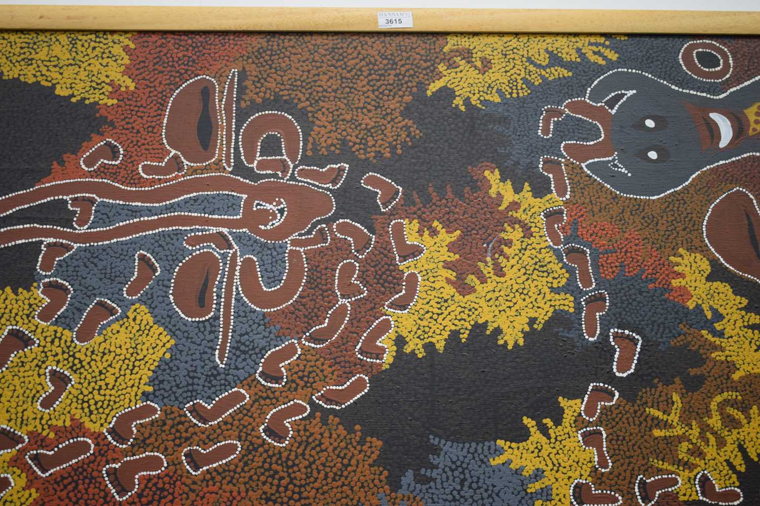 A huge framed Australian Aboriginal Dot art oil on canvas 150 x 147 cm - Image 6 of 20