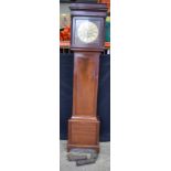 A Grandfather clock by William Priest, Bristol 218cm Face 28 cm.