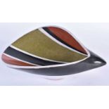 A RETRO ITALIAN CERAMIC SHELL SHAPED DISH. 23 cm x 14 cm.