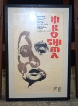 A framed Cuban Protest poster by in support of political protest in Japan 52 x 32 cm
