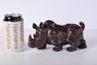 A bronze Rhinoceros 10 x 20 cm.