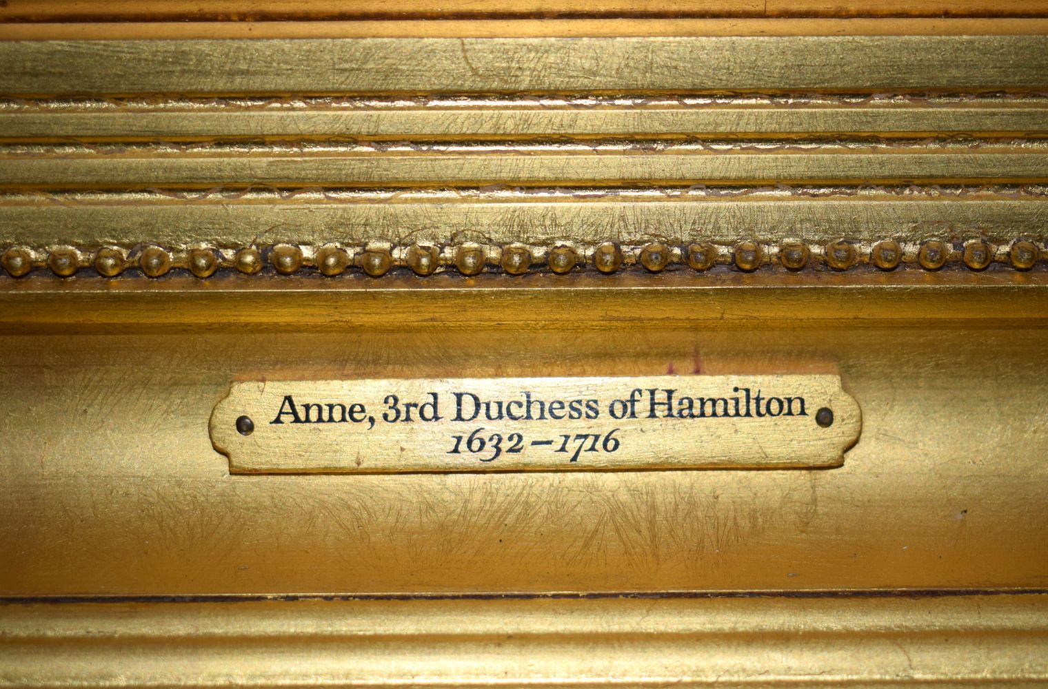 A gilt framed 19th Century Oil on canvas portrait of Anne, 3rd Duchess of Hamilton 1632-1716 53 x 42 - Image 3 of 4