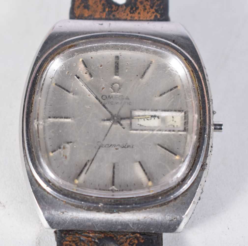 A Boxed Vintage Omega Seamaster Day Date TV Dial Automatic Watch. Dial 3.7cm incl crown, running - Image 2 of 4