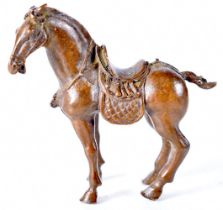 A Japanese bronze Horse 7 x 7 cm.