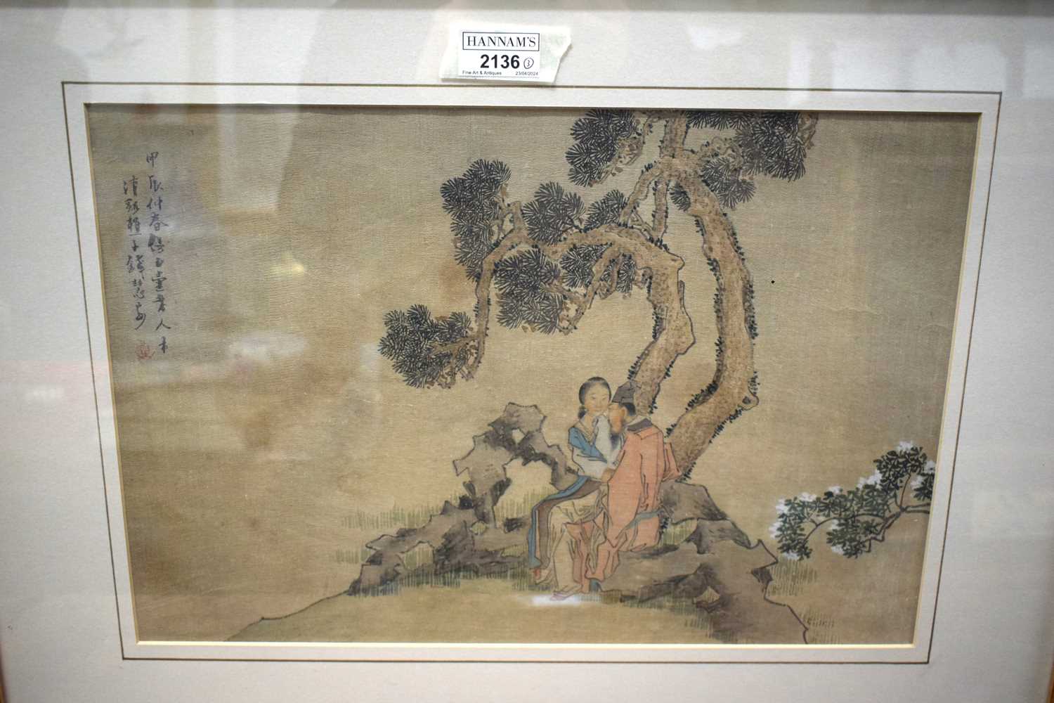 Attributed to Qian Hui'an (1833-1911) 3 x Watercolours, Figures within landscapes. 60 cm x 42 cm. - Image 26 of 38