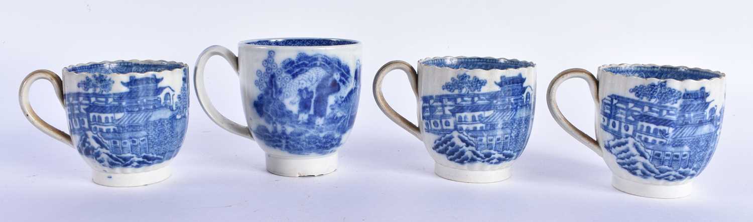 18th century large pearlware shell shaped dish with dripped blue border, two tea canisters, one with - Image 7 of 8