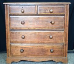 An antique Mahogany 5 drawer chest 100 x 104 x 49 cm.