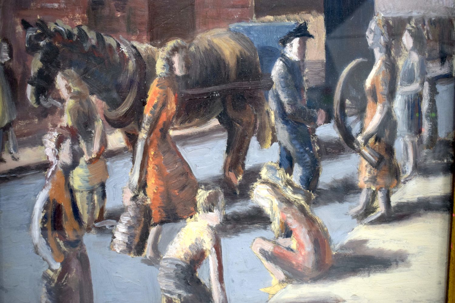 Mary Beresford-Williams (b.1931) Oil on board "The Milk cart " 35 x 45cm. - Image 6 of 8