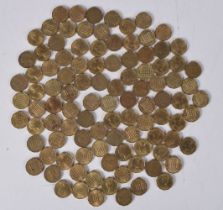 A collection of Three pence coins (101)