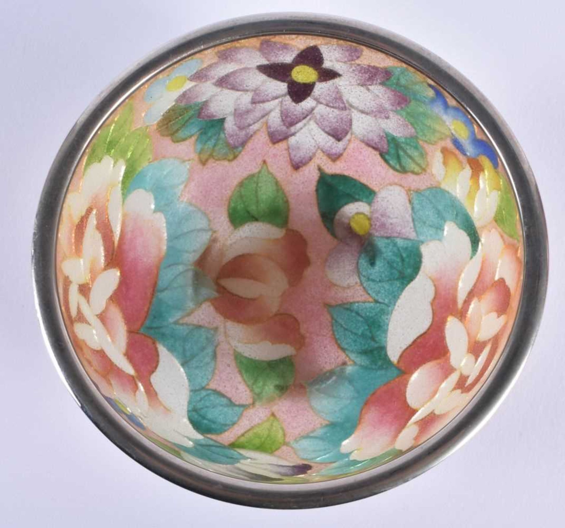 A JAPANESE TAISHO PERIOD PLIQUE A JOUR ENAMEL BOWL. 9 cm diameter. - Image 3 of 4